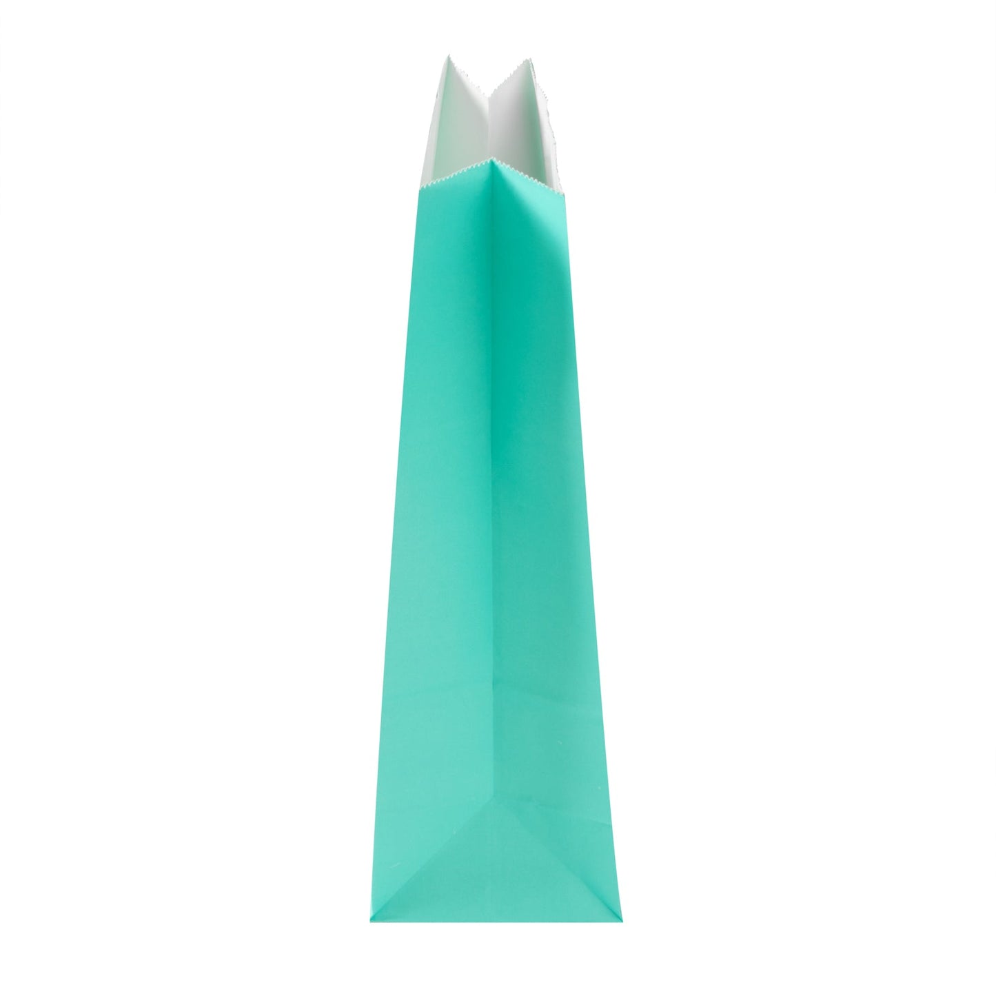 Bag Tek Turquoise Paper Bag - 4 lb - 5" x 3 1/4" x 9 1/2" - 100 count box