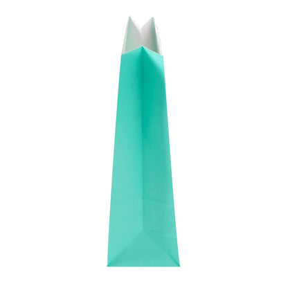 Bag Tek Turquoise Paper Bag - 4 lb - 5" x 3 1/4" x 9 1/2" - 100 count box