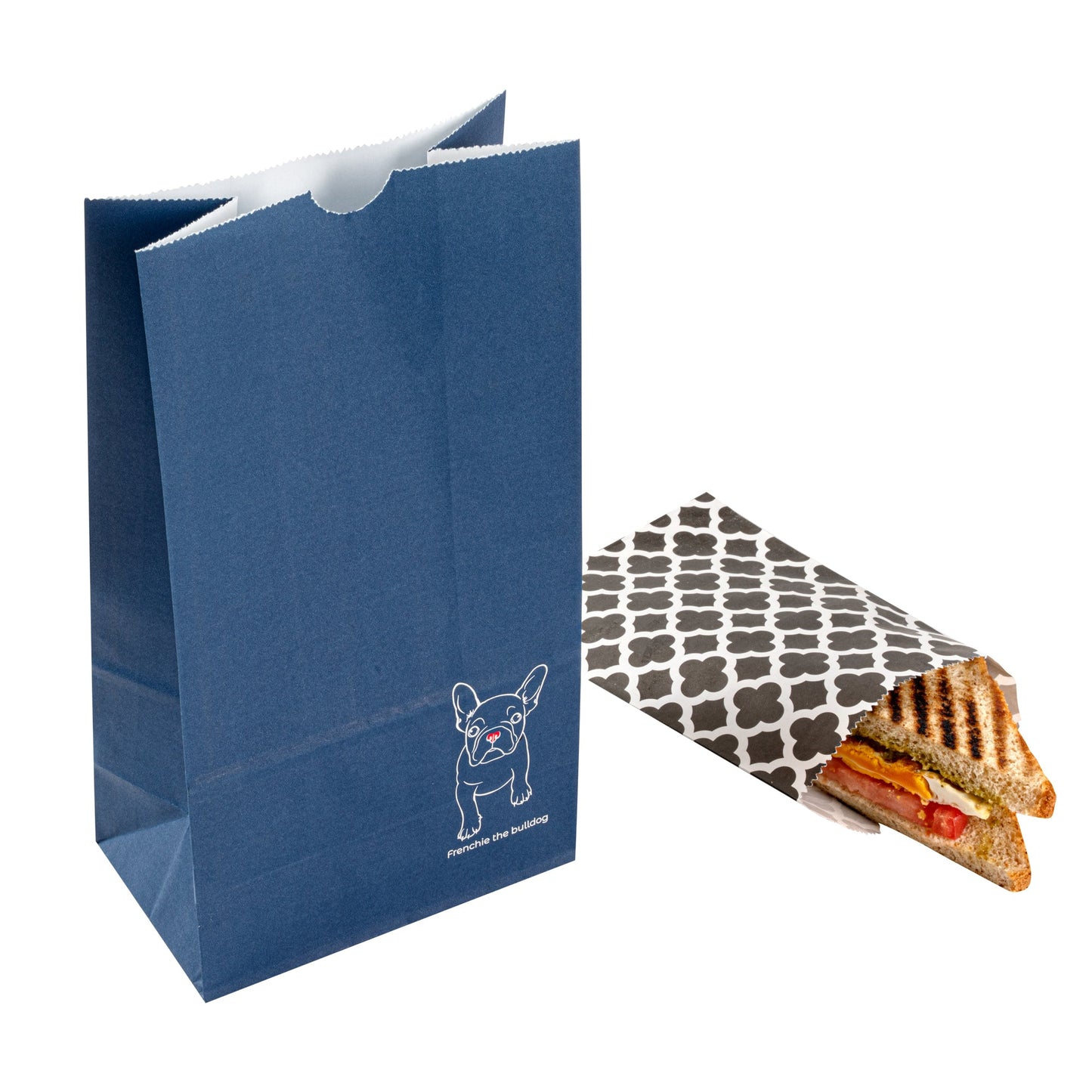Bag Tek Frenchie Paper Bag - 6 lb - 6" x 3 1/2" x 10 3/4" - 100 count box