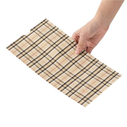 Bag Tek Plaid Paper Bag - 6 lb - 6" x 3 1/2" x 10 3/4" - 100 count box
