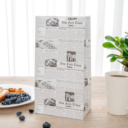 Bag Tek Newsprint Paper Bag - 6 lb - 6" x 3 1/2" x 10 3/4" - 100 count box
