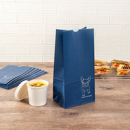 Bag Tek Frenchie Paper Bag - 8 lb - 6" x 4" x 11 3/4" - 100 count box