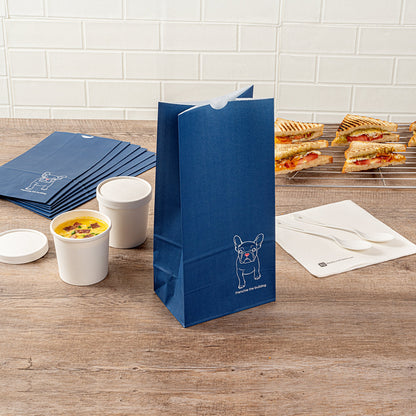 Bag Tek Frenchie Paper Bag - 8 lb - 6" x 4" x 11 3/4" - 100 count box