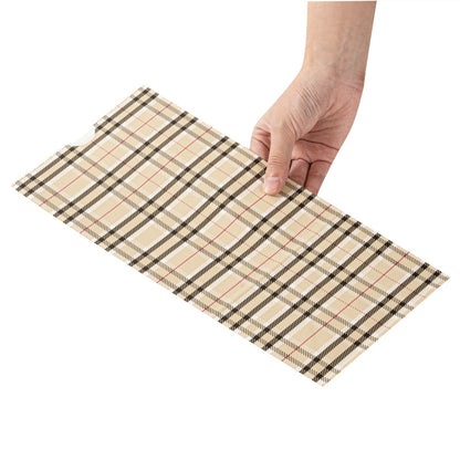 Bag Tek Plaid Paper Bag - 8 lb - 6" x 4" x 11 3/4" - 100 count box