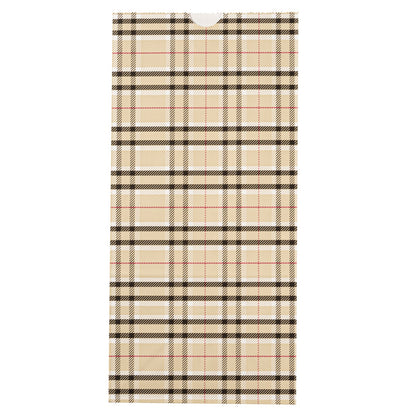 Bag Tek Plaid Paper Bag - 8 lb - 6" x 4" x 11 3/4" - 100 count box