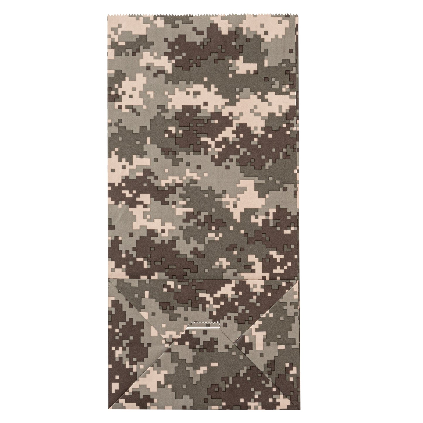 Bag Tek Camouflage Paper Bag - 8 lb - 6" x 4" x 11 3/4" - 100 count box