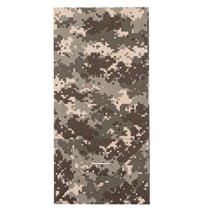 Bag Tek Camouflage Paper Bag - 8 lb - 6" x 4" x 11 3/4" - 100 count box