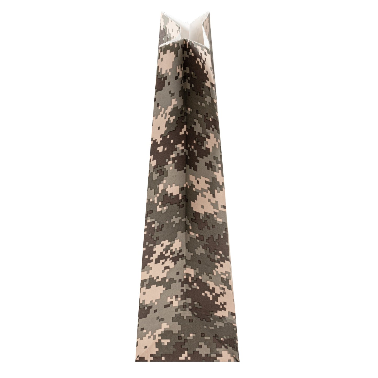 Bag Tek Camouflage Paper Bag - 8 lb - 6" x 4" x 11 3/4" - 100 count box