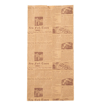 Bag Tek Kraft Newsprint Paper Bag - 8 lb - 6" x 4" x 11 3/4" - 100 count box