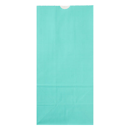 Bag Tek Turquoise Paper Bag - 8 lb - 6" x 4" x 11 3/4" - 100 count box