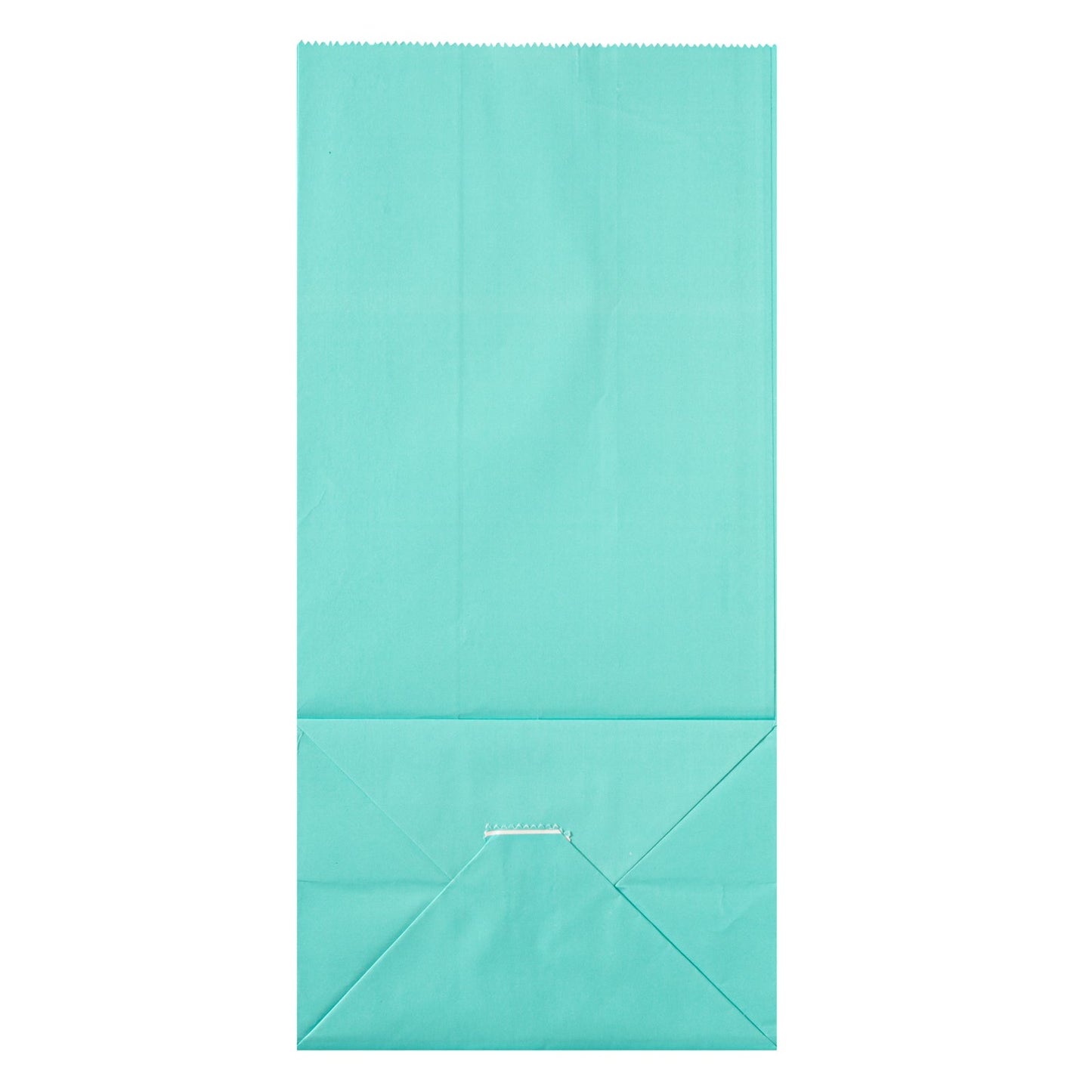 Bag Tek Turquoise Paper Bag - 8 lb - 6" x 4" x 11 3/4" - 100 count box