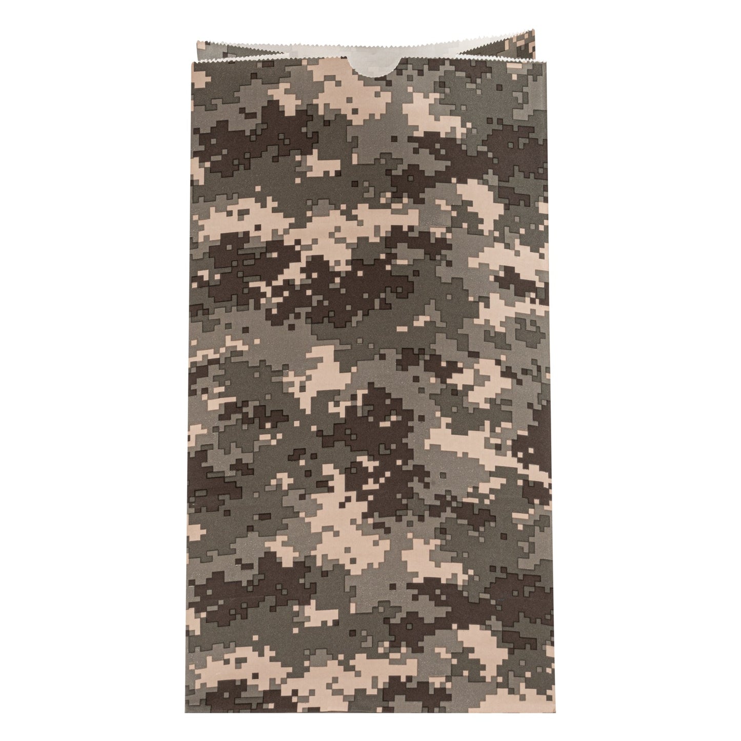 Bag Tek Camouflage Paper Bag - 12 lb - 7" x 4 1/4" x 12 1/2" - 100 count box