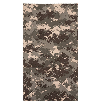 Bag Tek Camouflage Paper Bag - 12 lb - 7" x 4 1/4" x 12 1/2" - 100 count box