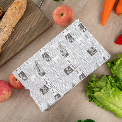 Bag Tek Newsprint Paper Bag - 12 lb - 7" x 4 1/4" x 12 1/2" - 100 count box