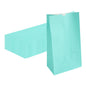 Bag Tek Turquoise Paper Bag - 12 lb - 7" x 4 1/4" x 12 1/2" - 100 count box