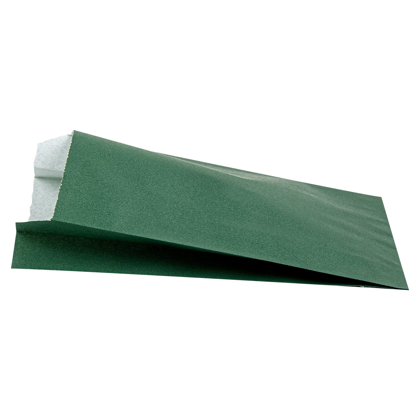 Bag Tek Forest Green Paper French Fry / Snack Bag - 4 1/4" x 1 1/2" x 6 1/4" - 100 count box
