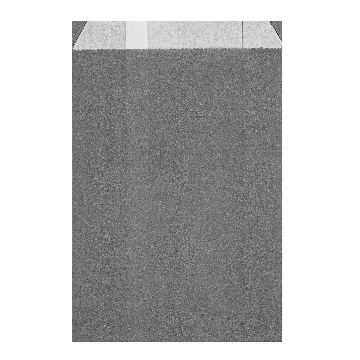 Bag Tek Gray Paper French Fry / Snack Bag - 4 1/4" x 1 1/2" x 6 1/4" - 100 count box