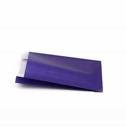 Bag Tek Purple Paper French Fry / Snack Bag - 4 1/4" x 1 1/2" x 6 1/4" - 100 count box