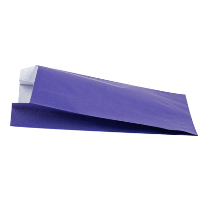 Bag Tek Purple Paper French Fry / Snack Bag - 4 1/4" x 1 1/2" x 6 1/4" - 100 count box