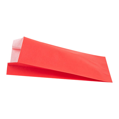 Bag Tek Red Paper French Fry / Snack Bag - 4 1/4" x 1 1/2" x 6 1/4" - 100 count box