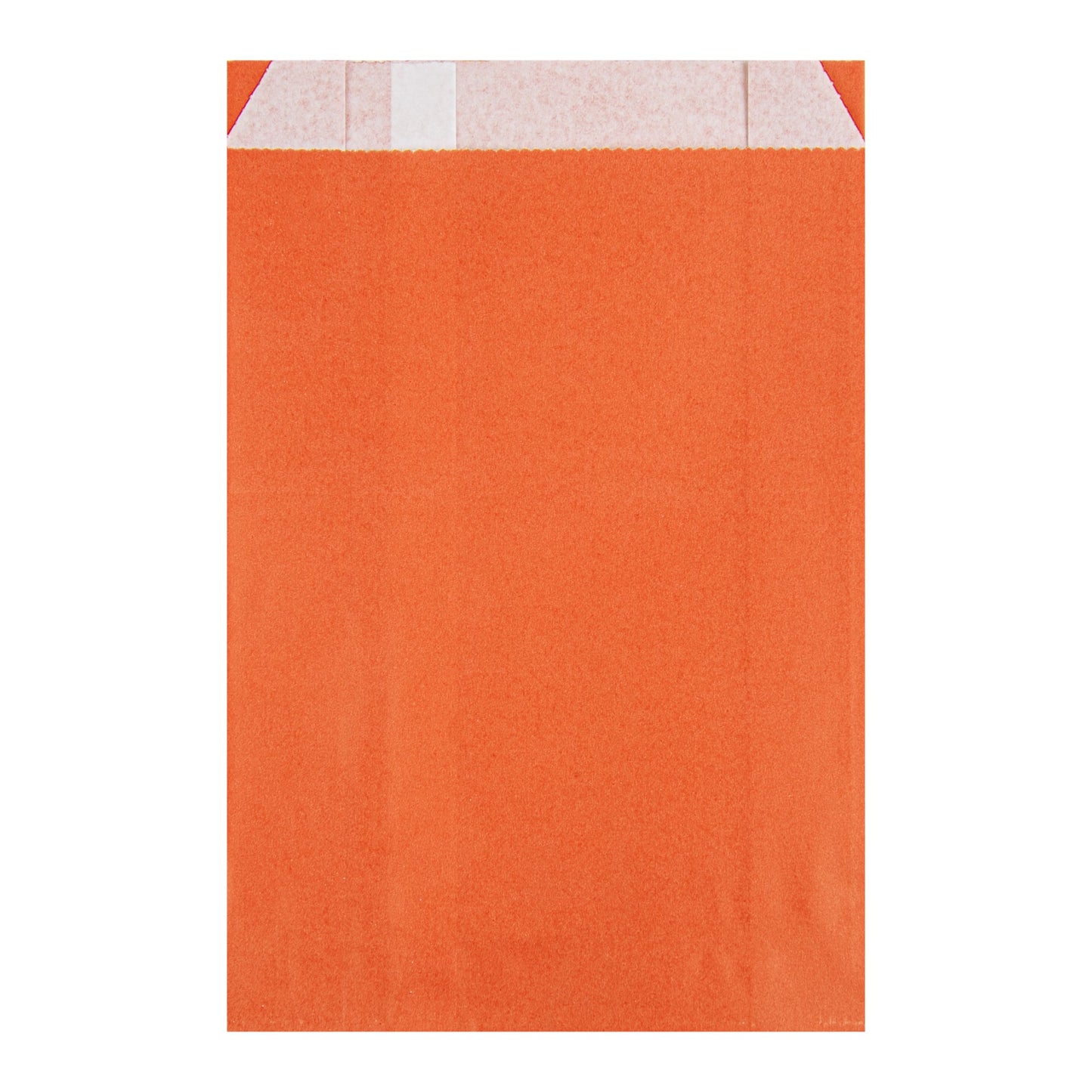 Bag Tek Tangerine Orange Paper French Fry / Snack Bag - 4 1/4" x 1 1/2" x 6 1/4" - 100 count box