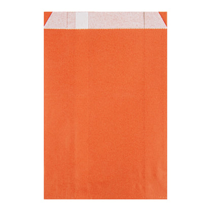 Bag Tek Tangerine Orange Paper French Fry / Snack Bag - 4 1/4" x 1 1/2" x 6 1/4" - 100 count box
