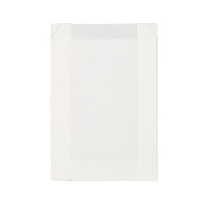 Bag Tek White Paper French Fry / Snack Bag - 4 1/4" x 1 1/2" x 6 1/4" - 100 count box