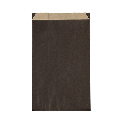 Bag Tek Black Paper French Fry / Snack Bag - 5" x 3" x 8 3/4" - 100 count box
