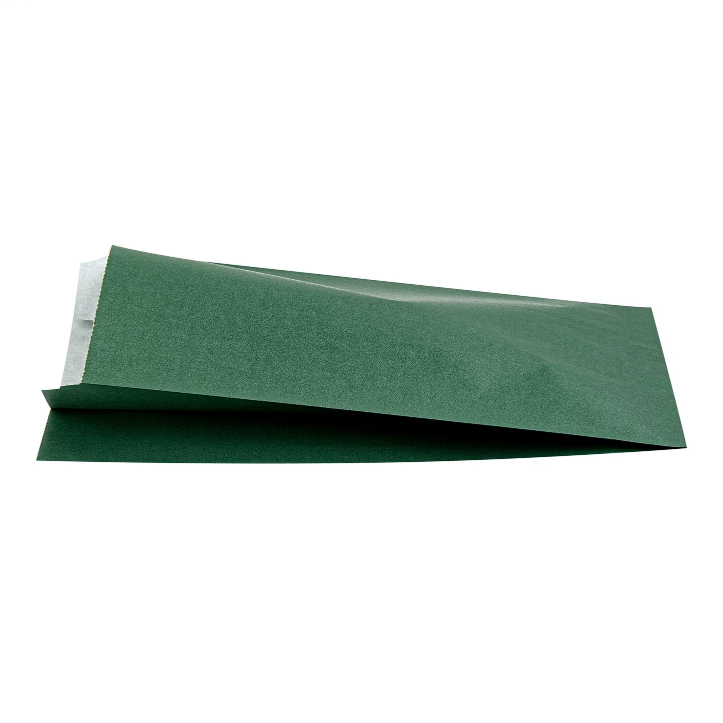 Bag Tek Forest Green Paper French Fry / Snack Bag - 5" x 3" x 8 3/4" - 100 count box