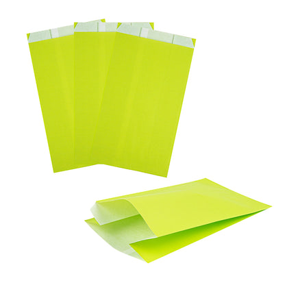 Bag Tek Eco Green Paper French Fry / Snack Bag - 5" x 3" x 8 3/4" - 100 count box