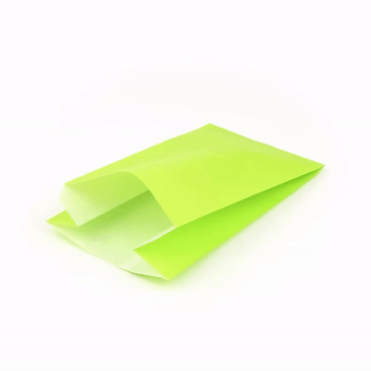 Bag Tek Eco Green Paper French Fry / Snack Bag - 5" x 3" x 8 3/4" - 100 count box