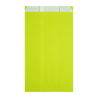 Bag Tek Eco Green Paper French Fry / Snack Bag - 5" x 3" x 8 3/4" - 100 count box