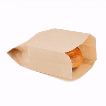 Bag Tek Kraft Paper French Fry / Snack Bag - 5" x 3" x 8 3/4" - 100 count box