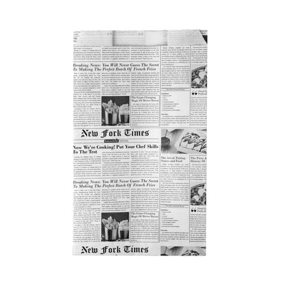 Bag Tek Newsprint Paper French Fry / Snack Bag - 5" x 3" x 8 3/4" - 100 count box