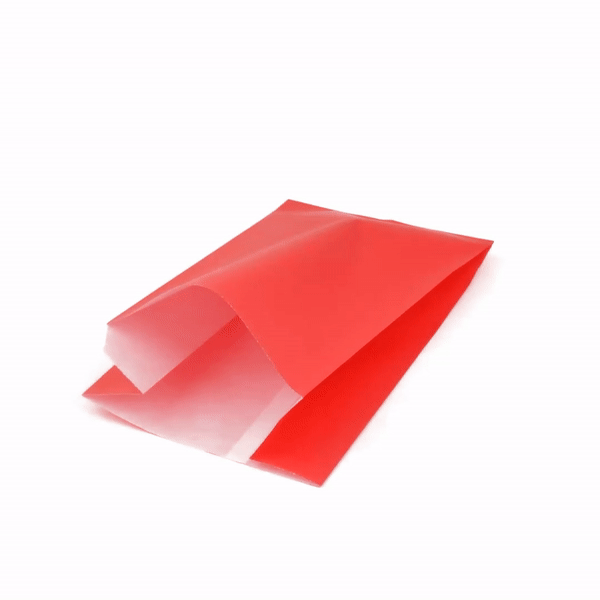 Bag Tek Red Paper French Fry / Snack Bag - 5" x 3" x 8 3/4" - 100 count box