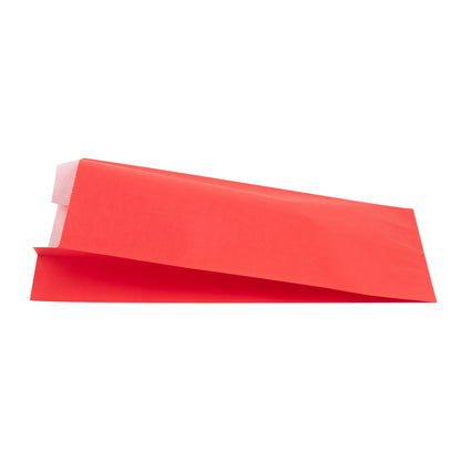 Bag Tek Red Paper French Fry / Snack Bag - 5" x 3" x 8 3/4" - 100 count box