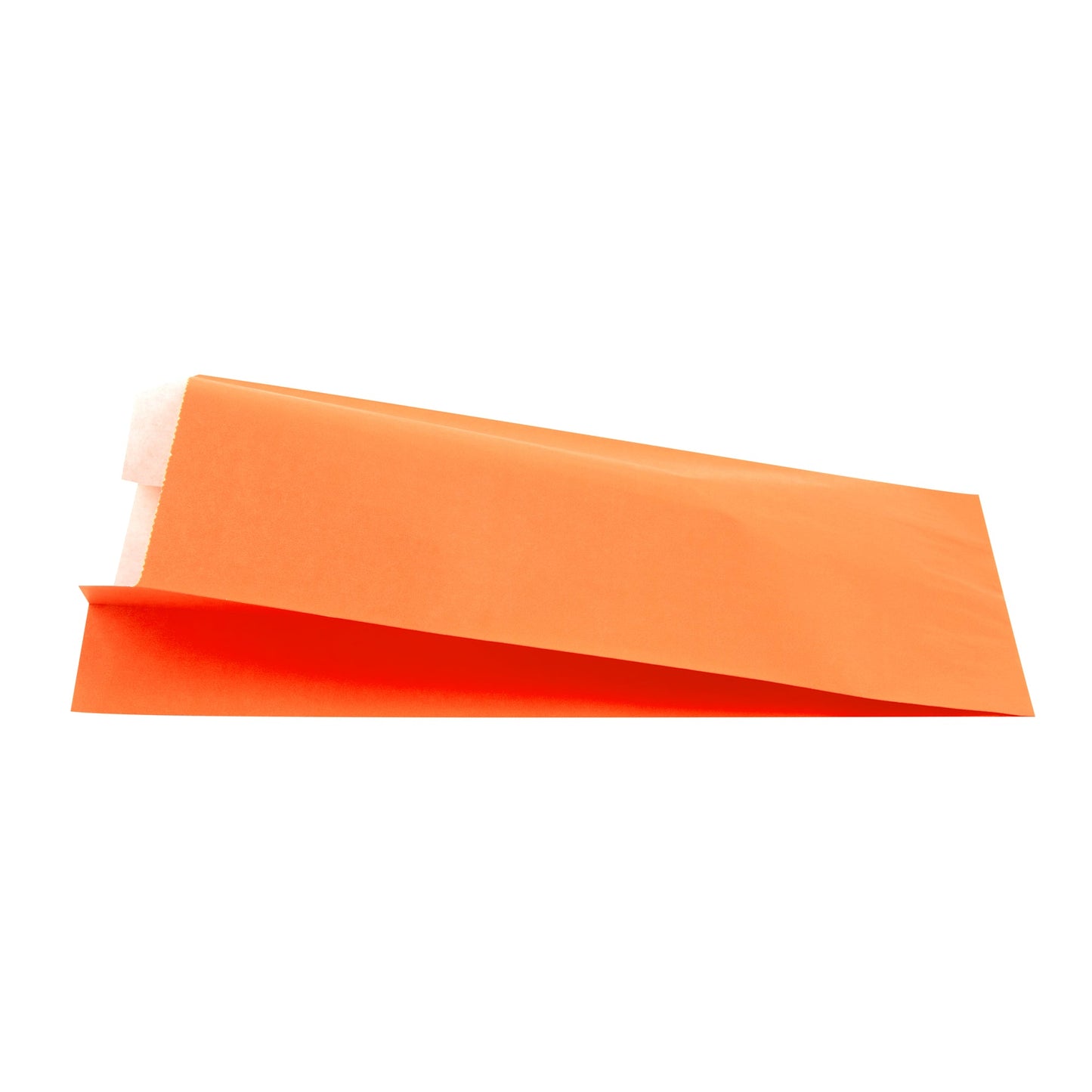Bag Tek Tangerine Orange Paper French Fry / Snack Bag - 5" x 3" x 8 3/4" - 100 count box