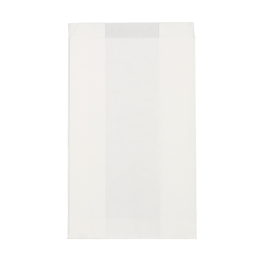 Bag Tek White Paper French Fry / Snack Bag - 5" x 3" x 8 3/4" - 100 count box