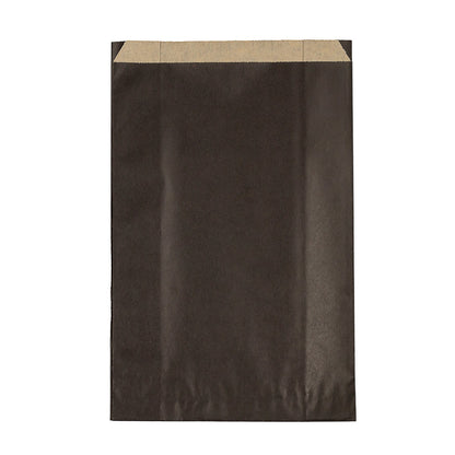 Bag Tek Black Paper French Fry / Snack Bag - 7" x 3" x 11" - 100 count box