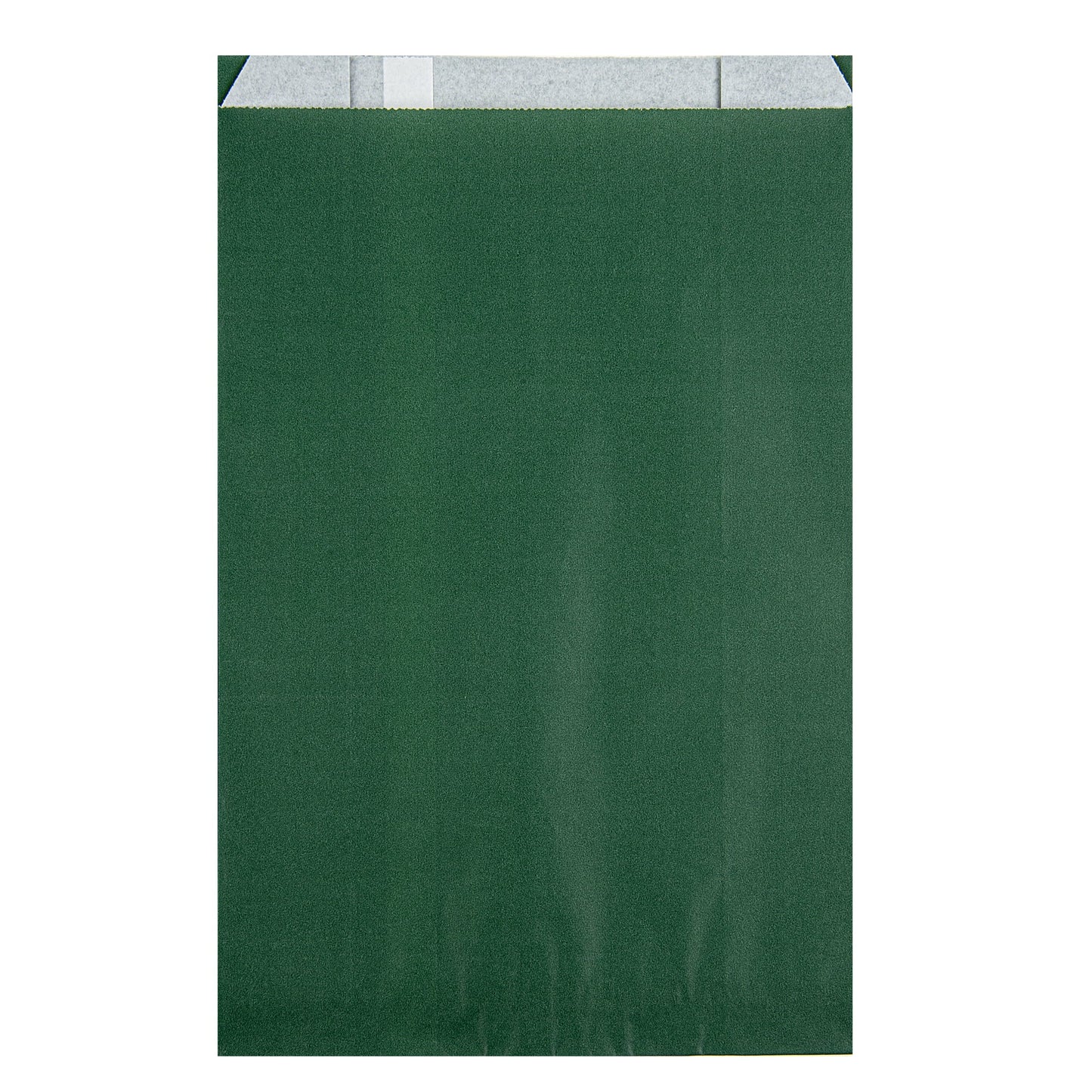Bag Tek Forest Green Paper French Fry / Snack Bag - 7" x 3" x 11" - 100 count box