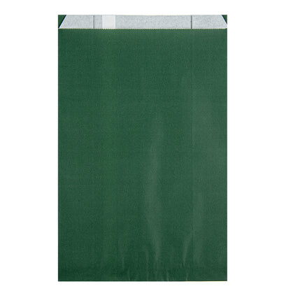 Bag Tek Forest Green Paper French Fry / Snack Bag - 7" x 3" x 11" - 100 count box