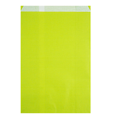 Bag Tek Eco Green Paper French Fry / Snack Bag - 7" x 3" x 11" - 100 count box