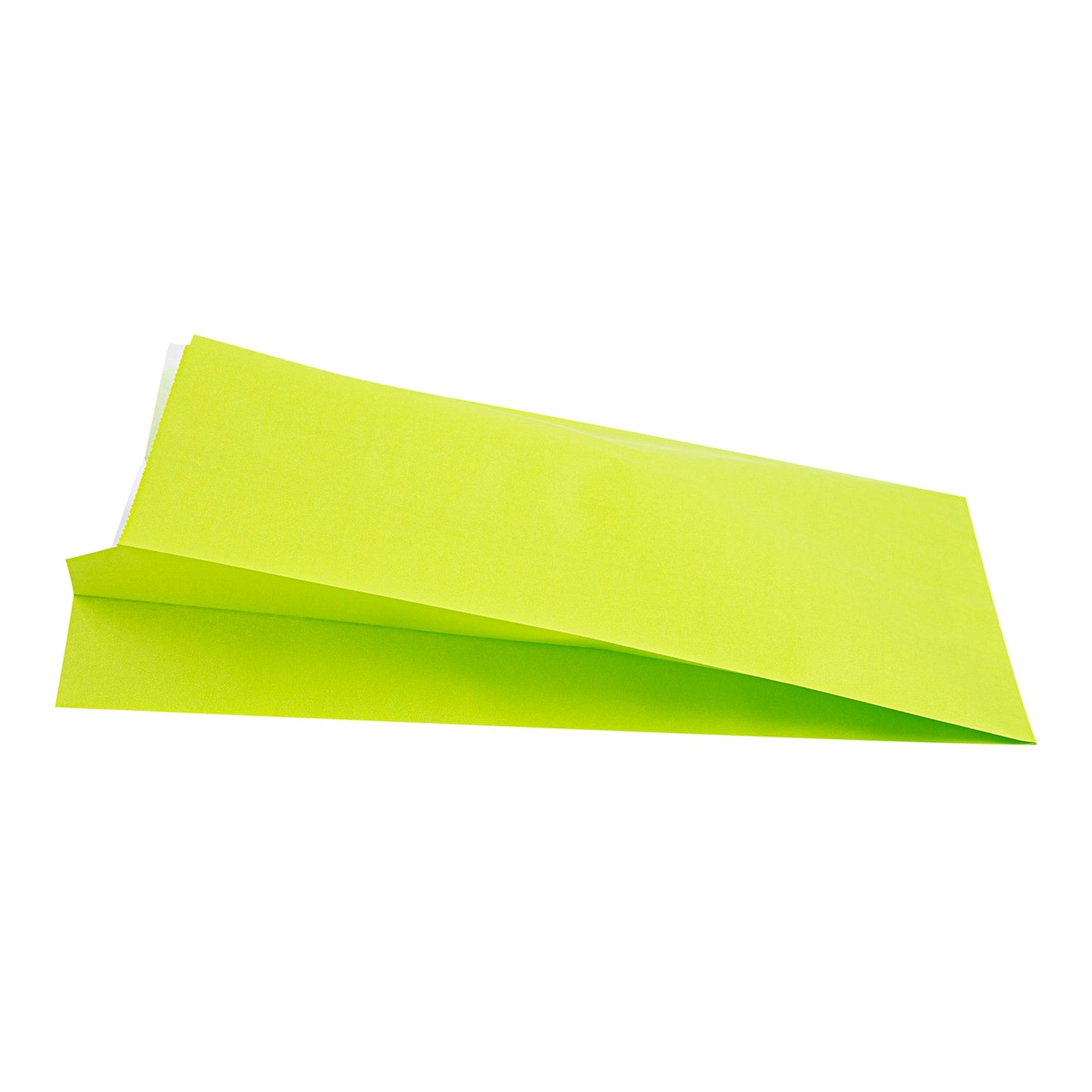 Bag Tek Eco Green Paper French Fry / Snack Bag - 7" x 3" x 11" - 100 count box