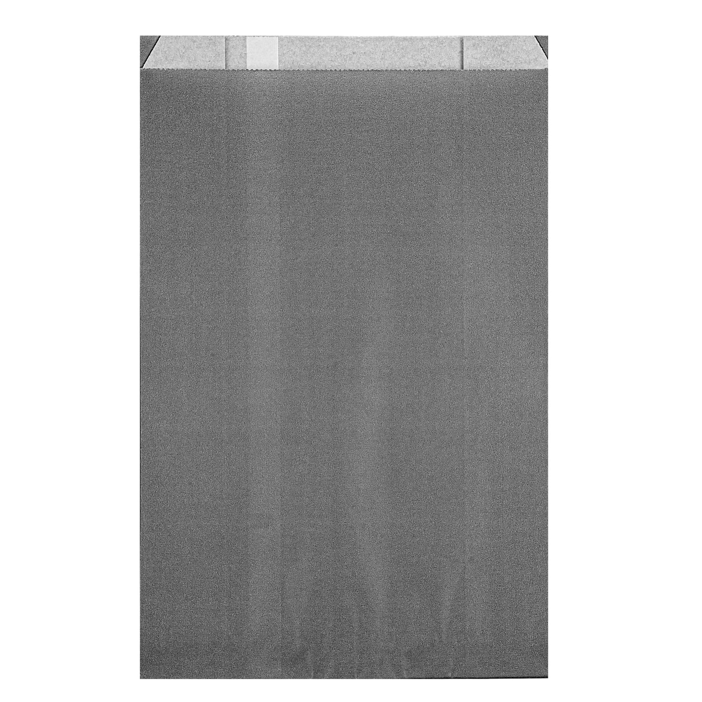 Bag Tek Gray Paper French Fry / Snack Bag - 7" x 3" x 11" - 100 count box