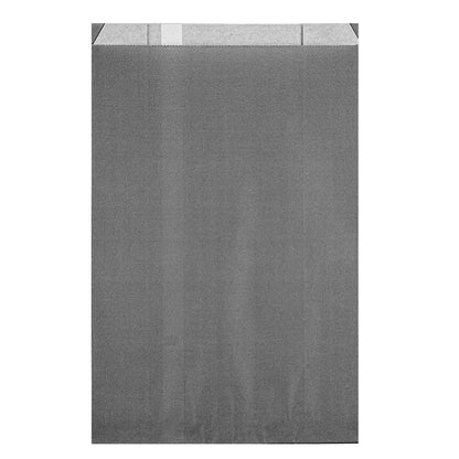 Bag Tek Gray Paper French Fry / Snack Bag - 7" x 3" x 11" - 100 count box