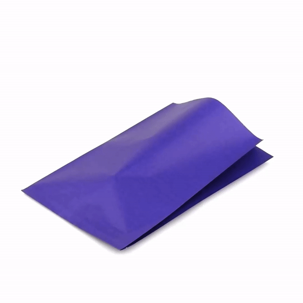 Bag Tek Purple Paper French Fry / Snack Bag - 7" x 3" x 11" - 100 count box