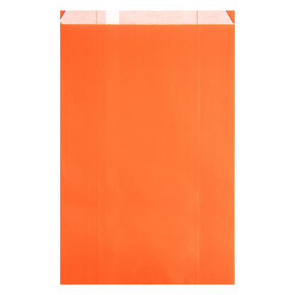Bag Tek Tangerine Orange Paper French Fry / Snack Bag - 7" x 3" x 11" - 100 count box