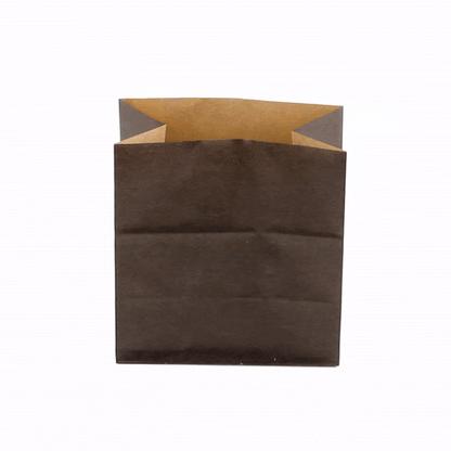 Bag Tek Black Paper Small Snack Bag - 4" x 2 1/4" x 3 3/4" - 100 count box