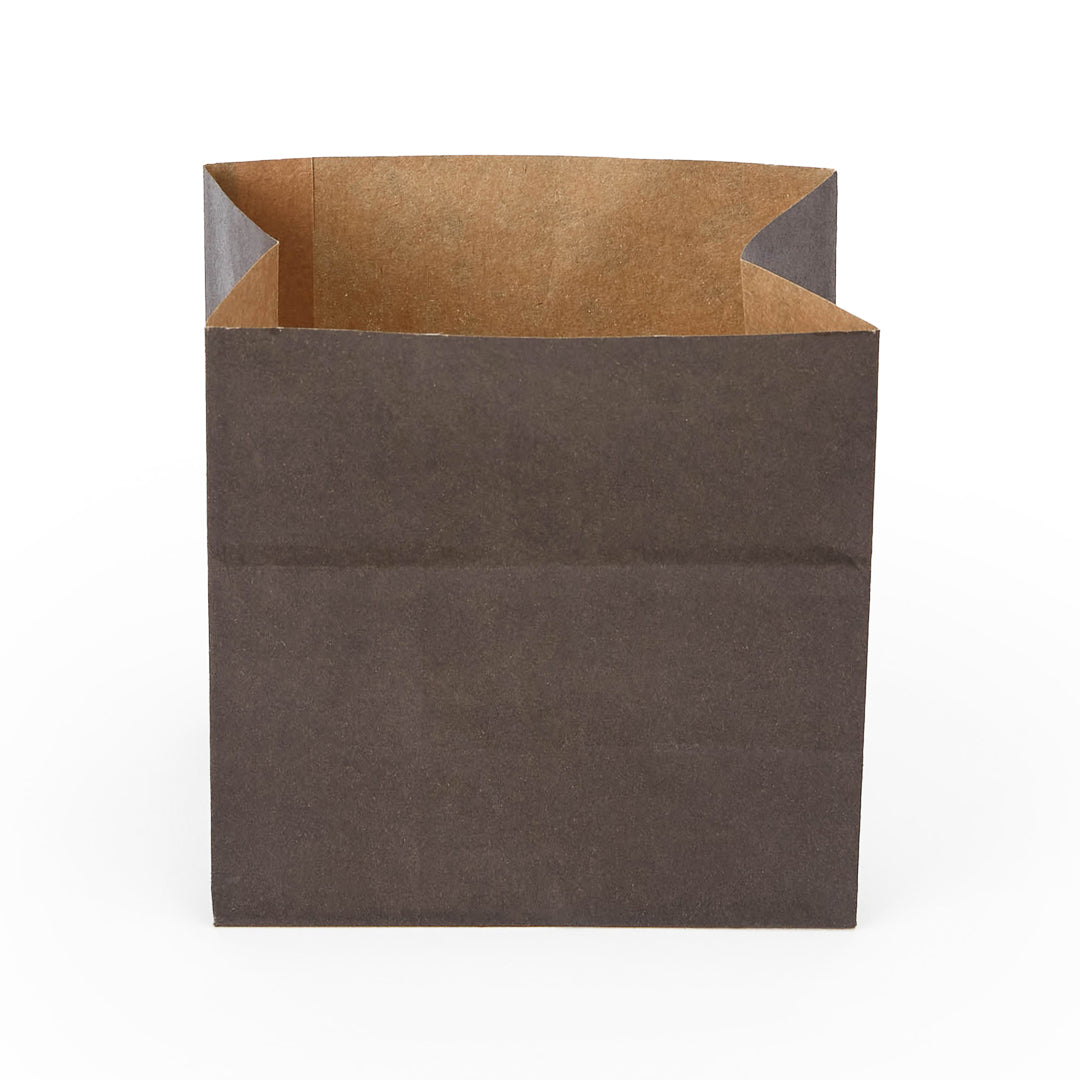 Bag Tek Black Paper Small Snack Bag - 4" x 2 1/4" x 3 3/4" - 100 count box