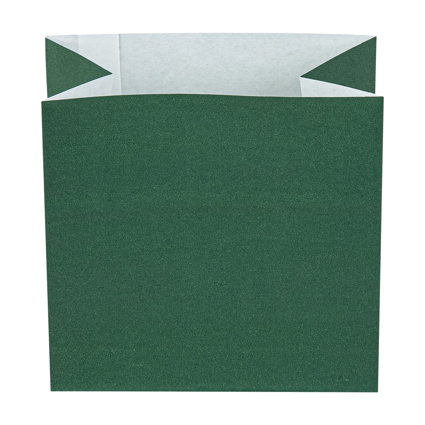 Bag Tek Forest Green Paper Small Snack Bag - 3 3/4" x 2 1/4" x 3 3/4" - 100 count box